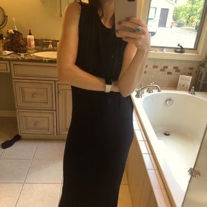 Mate the label Black maxi dress with side slits